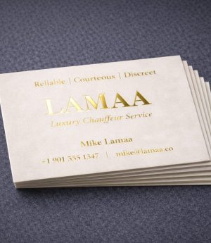 Визитка със Златен Топъл Печат