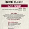 KLASİK MENÜLER BİLGİ
