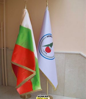 Златна Греда За Знаме За Офис Комплект