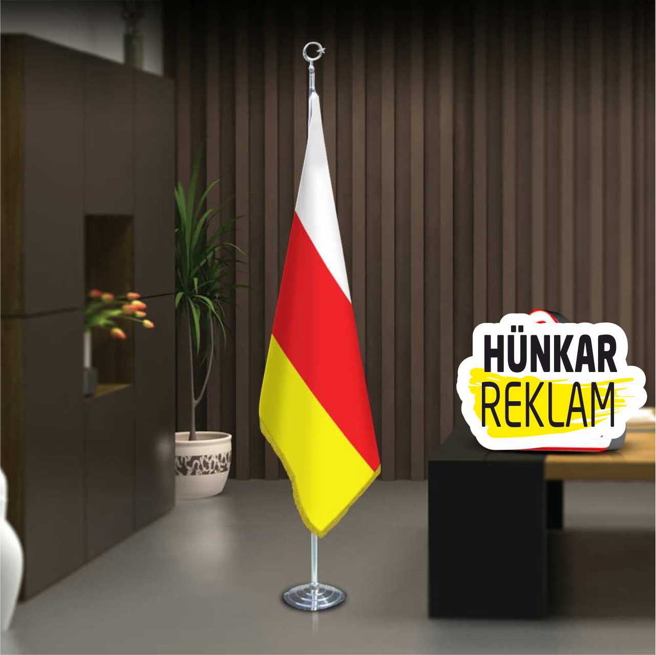 makam bayrağı krom takım