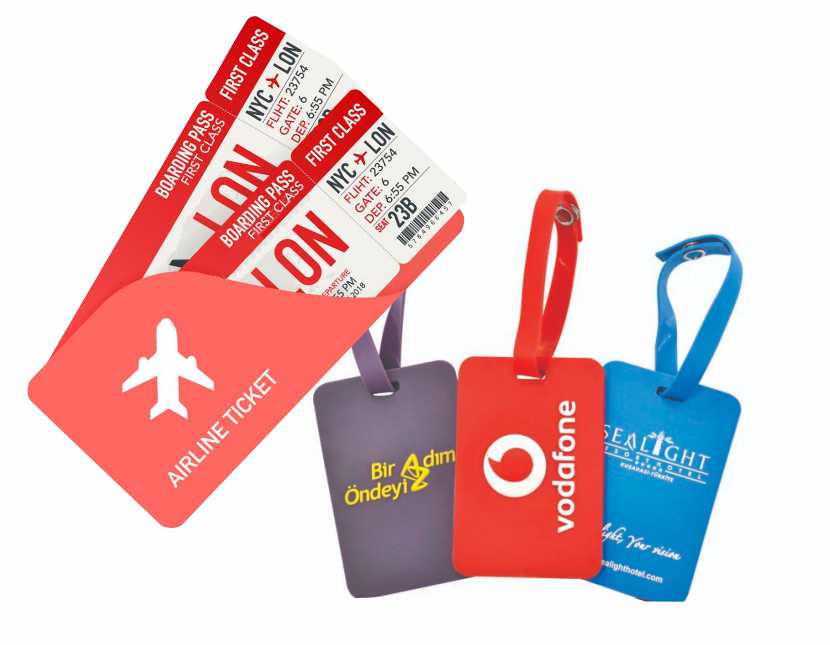 ПЛИК ЗА САМОЛЕТНИ БИЛЕТИ И ЕТИКЕТ НА КУФАРА