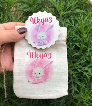 Дървен Магнит и Платнена Торбичка