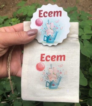 Дървен Магнит и Платнена Торбичка