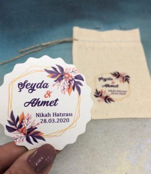 Дървен Магнит и Платнена Торбичка