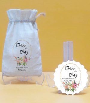 Дървен Магнит и Платнена Торбичка