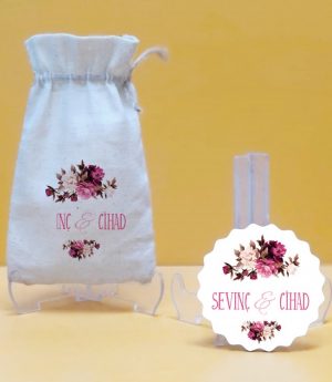 Дървен Магнит и Платнена Торбичка