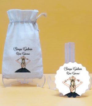 Дървен Магнит и Платнена Торбичка