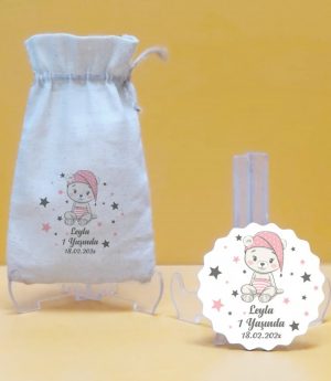 Дървен Магнит и Платнена Торбичка