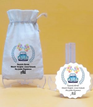 Дървен Магнит и Платнена Торбичка