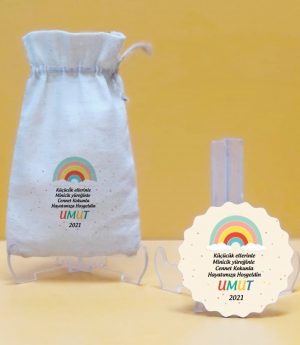 Дървен Магнит и Платнена Торбичка