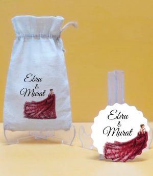 Дървен Магнит и Платнена Торбичка