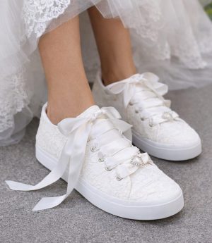 Булчински Обувки със Сатенена Панделка