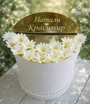 Кутия за Пари с Украса от Маргаритки