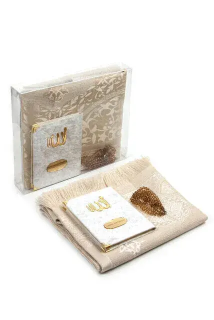 kutulu – seccade – yasin – tesbih – bej