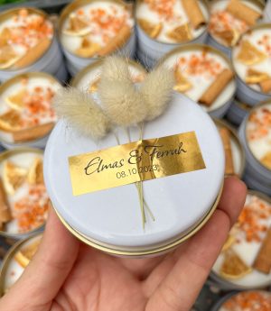 Метална Бяла Свещ