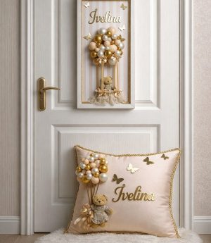 Бебешка Украса за Врата и Възглавничка за Бижута