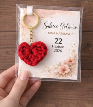 Червен Сърцевиден Ключодържател