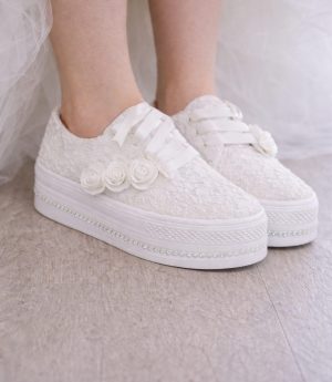 Булчински Обувки с Дебел Ток и Камъни