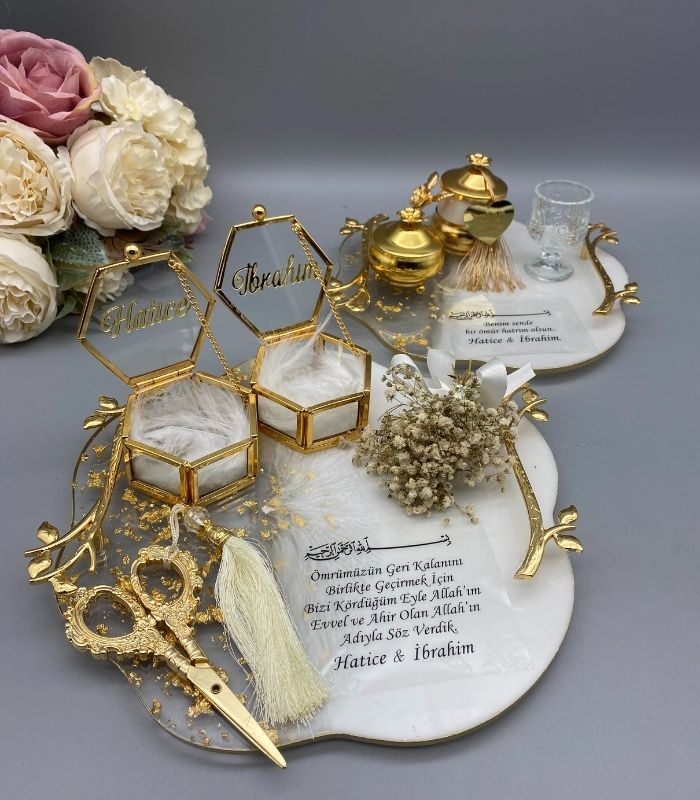 Epoksi Damat Kahve Tepsi Seti123