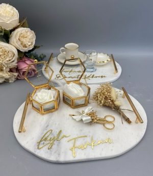 Мраморен Годежен Комплект 2в1