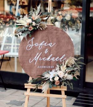 Дървено Приветствено Табло