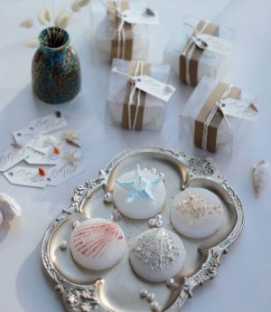 Свещ на Морска Тематика в Прозрачна Кутия