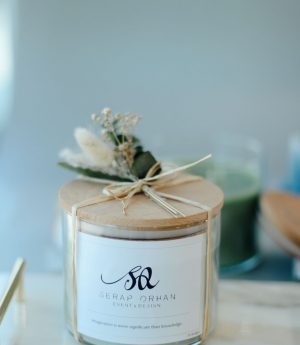 Свещ с Бамбуков Капак