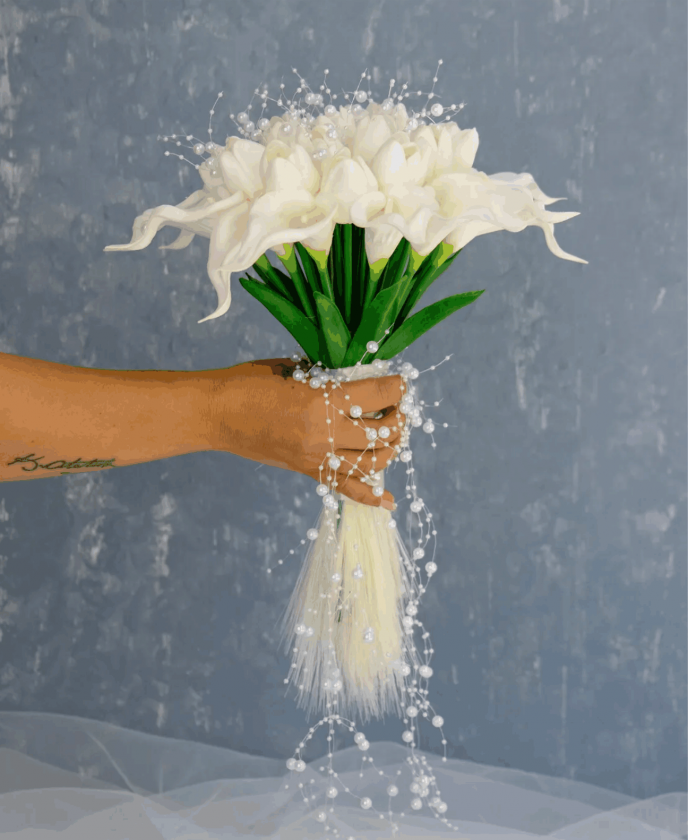 Uğur Gelin Buketi Incili Lale Gala