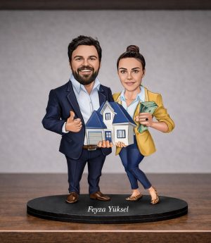 Карикатурна Фигурка на Имотен Брокер