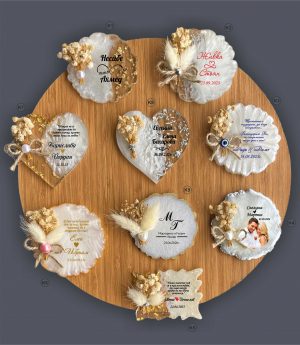 Кремави Цветни Епоксидни Магнити