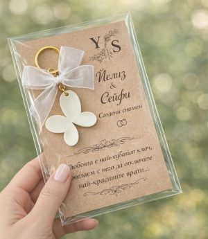 Ключодържател Пеперуда с Карта