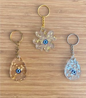 Епоксидни Ключодържатели със Сини Мъниста