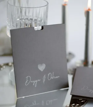 Прозрачна покана със сив плик A336