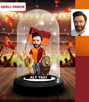 Персонализиран Карикатурен Фанус Библо Осветен Фанус - Фенски Подарък За Гадже