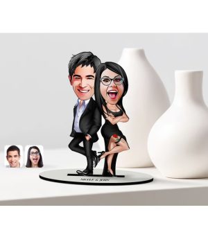 Персонализирано Дървено Карикатурно Библо За Влюбени