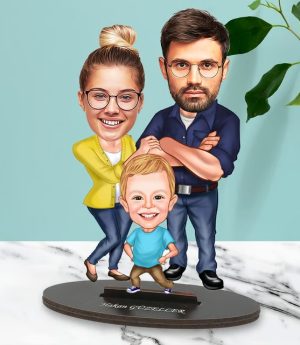 Персонализирано Карикатурно Библо Със Семеен Дизайн