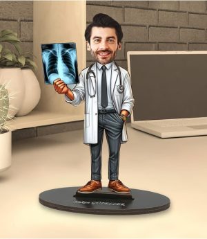 Персонализирано Фото Карикатурно Библо С Дизайн На Мъж Лекар