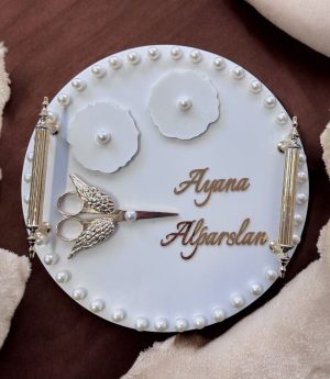 Комплекти Златни Перлени Табли За Годежни Пръстени