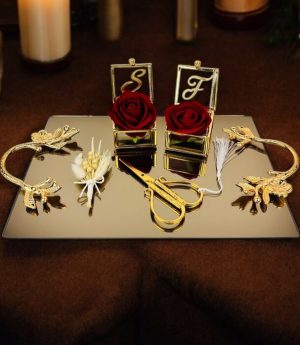 Огледални Златни Подноси За Годеж