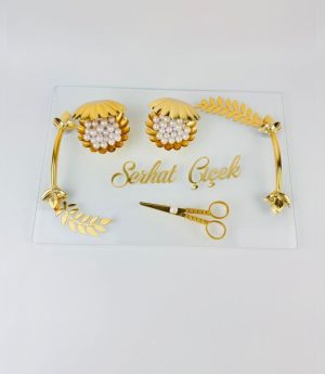 Златна прозрачна табла за годеж