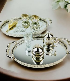 Метални Сребърни Подноси За Сгодяване