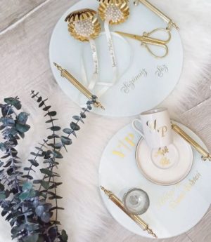 Стъклен Комплект Табла За Обручение И Годеж