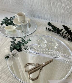 Огледална Табла За Обручение И Перлен Комплект За Обручение