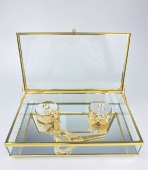 Стъклен Поднос За Сгодяване И Годеж С Кутия
