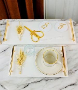 Комплекти Златни Подноси За Сгодяване И Мраморни Подноси За Годеж