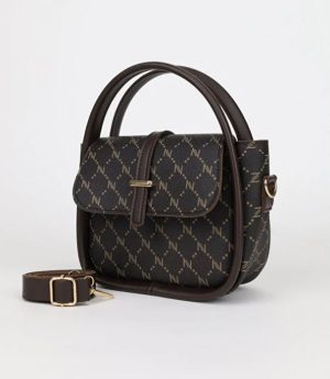 Дамска Монограм Чанта Кафява За Ръка, Рамо И През Рамо