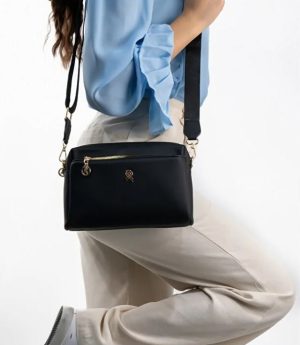 Дамска Чанта През Рамо С Подплата И Регулируема Текстилна Презрамка