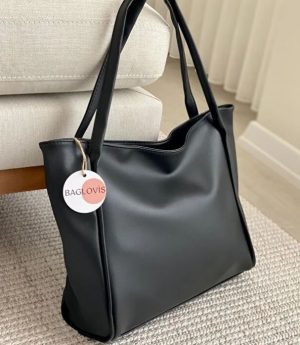 Голяма Дамска Чанта От Мека Кожа