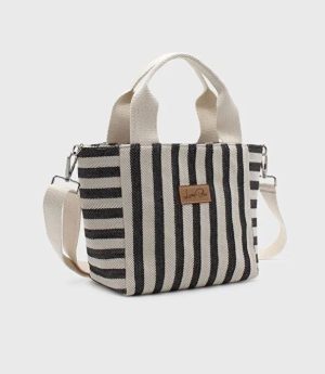 Дамска Раиранa Мини Ленена Чанта