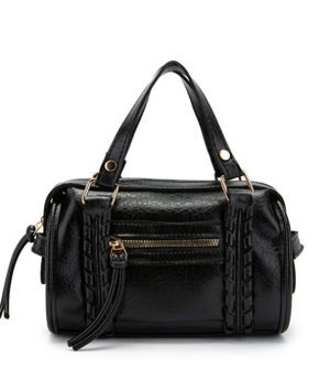 Дамска Чанта През Рамо С Плетен И Висящ Детайл